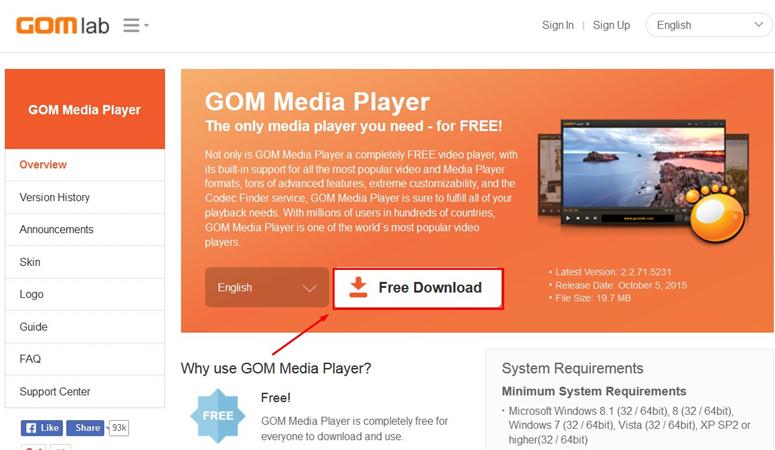 Gom Media Player Support Center