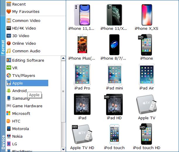 Select iTunes compatible codec and format