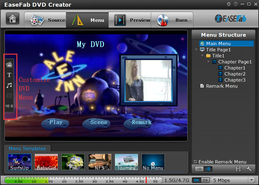 dvd burning software for mac with menu creator