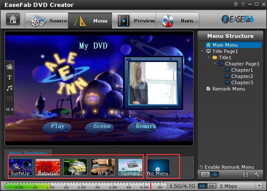 encore dvd menu templates