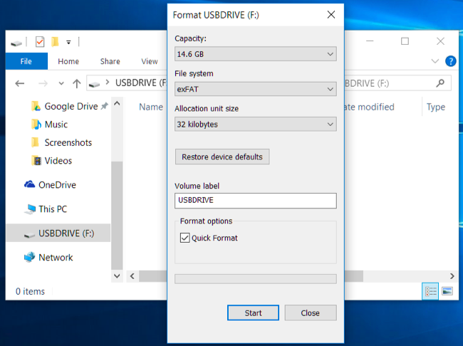 Format USB for PS4
