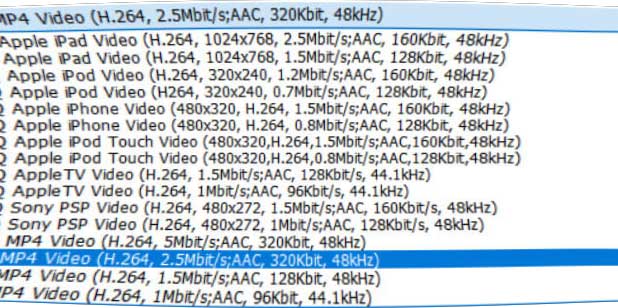 Select digital files for ripping DVD to hard drive