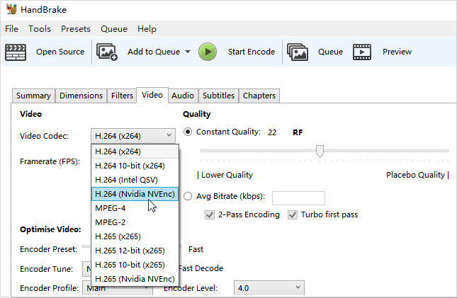 Convert Blu-ray to MP4 with Handbrake