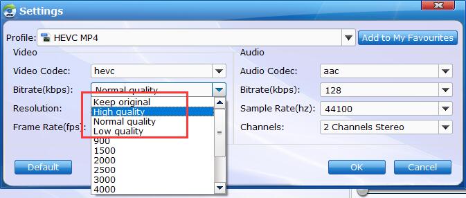 Advanced Settings for Blu-ray to HEVC MP4