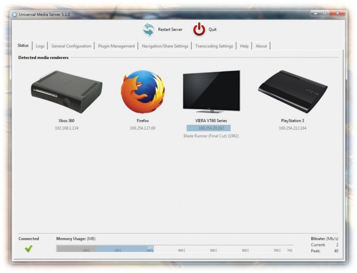 mac osx media server plex vs universal media server