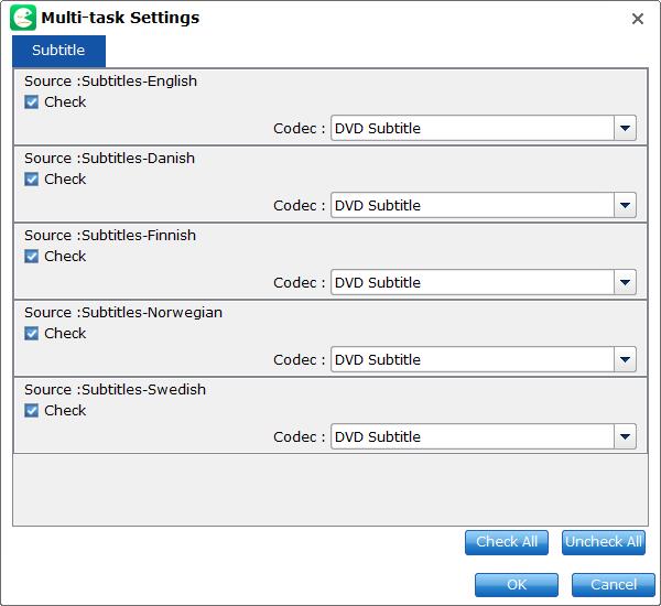 DVD SRT Settings