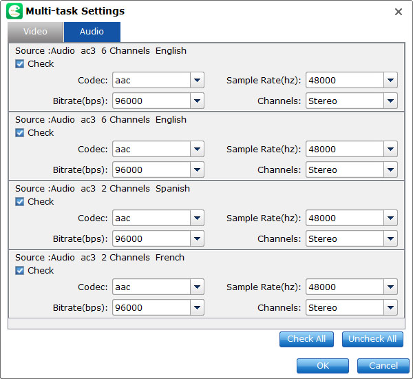 multi-track mp4 settings