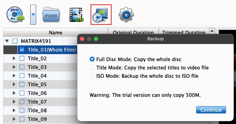 Blu-ray/DVD Backup