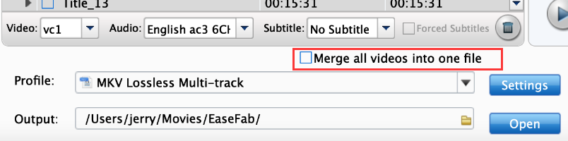 Merge all videos into one file