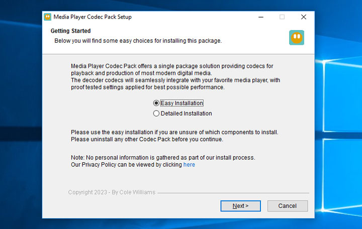 Install Media Player Codec Pack Plus for Windows 11