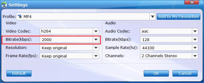 DVD to MP4 quality setting