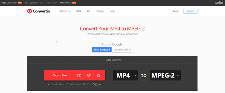 Convert MP4 to MPEG2 Free with Online Converter
