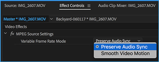 Premiere Pro - Preserve Audio Sync