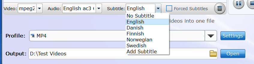 Select Desired Subtitle