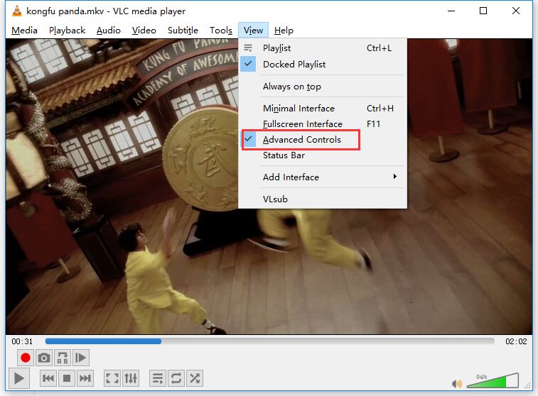 trim video using vlc