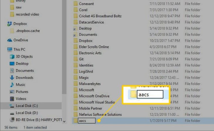 VLC Keys Database AACS Folder