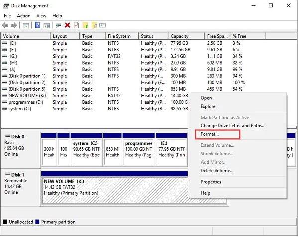 erase usb disk